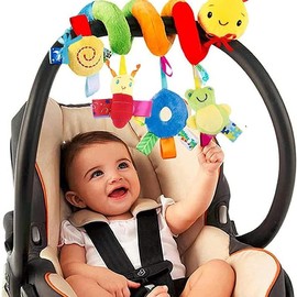 Summer Seat & Stroller Activity Toy - Baby Sensory Toys Soft Hanging Toys for Babies 0-12 Months Boys Girls Carseat Crib Stroller, with Ringing Bell, Music, Christmas:_Car Seat Toy