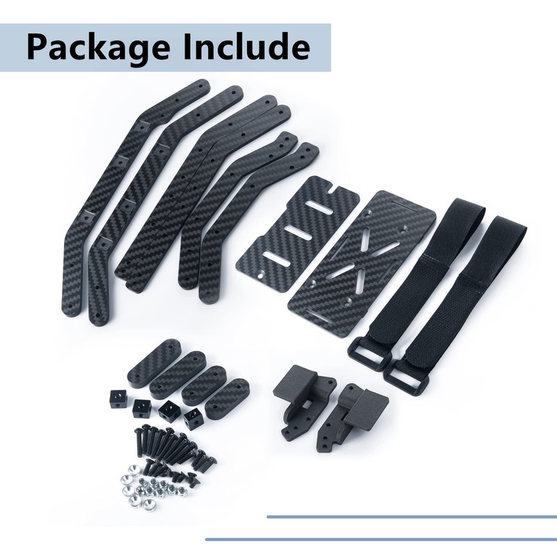MORLORDY RC Carbon Fiber Frame Rails Set Chassis Rails Kit