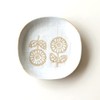Ksn1202 Plate, Scandinavian Plate, Ceramic, Flower Pattern, Cute, Stylish, Setoyaki,