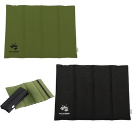 MiLifeStyle 折りたたみ座布団 クッション 超軽量 防水 コンパクト 持ち運び便利 アウトドア キャンプ 登山 スポーツ観戦 花火 公園 一人用 マット クッションシート (アップブラック+アップグリン)