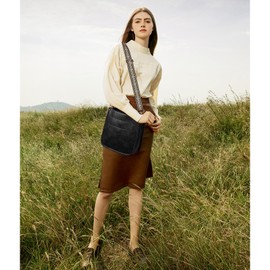 SENDEFN Shoulder Bag Ladies Large Capacity Diagonal Shoulder Genuine Leather Shoulder Popular Fashionable Gift Handbag Ladies, Black