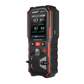 NOYAFA 4 in 1 Gas Detector,Gas Leak Detector for H2S CO LEL O2, Explosion-Proof Gas Sniffer with Audible Visual Alarms, 15H Battery for Industrial & Commercial Use