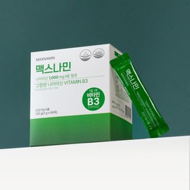 Maxnamine high dose vitamin B3 1,000mg nicotinic acid amide 60 packets, 3 units / 맥스나민 고용량 비타민 B3 1,000mg 니코틴산아미드 60포, 3개