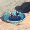Solar Fountain Ceramic Bird Bath,Bird Bath for Ourside,Outdoor Fountain Bird
