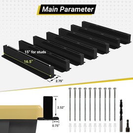 Eastrexon 6-bin Overhead Garage Storage Rack, Ceiling Storage Racks Heavy Duty, Powder Coated Tote Storage Rack for Garages, Sheds, Storerooms (7 PCS, for 6 Bins)