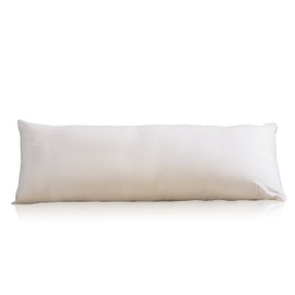 EVOLIVE 100% Cotton Pre-Washed Body Pillow Cover/Case 21"x 54" with Zipper Closure (Cream, 21"x54")