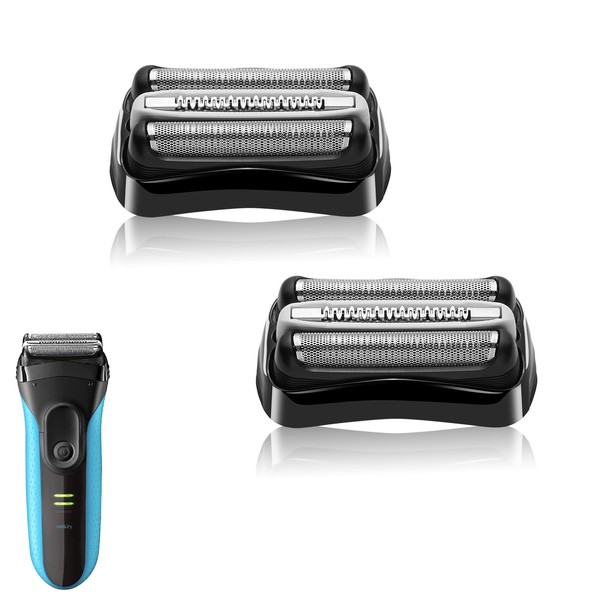 Pack of 2 Replacement Razor Heads Compatible with Braun Series