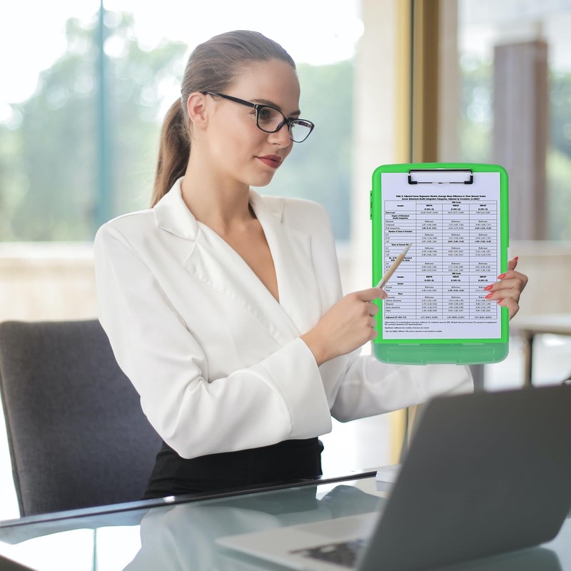 ZCZN A4 Clipboard with Storage, Plastic Clipboard Folder with Separate