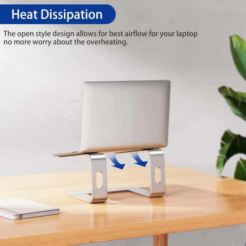 Besign L303 Aluminum Laptop Stand, silver, apple and most laptops
