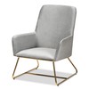 Baxton Studio Chairs, Grey/Gold