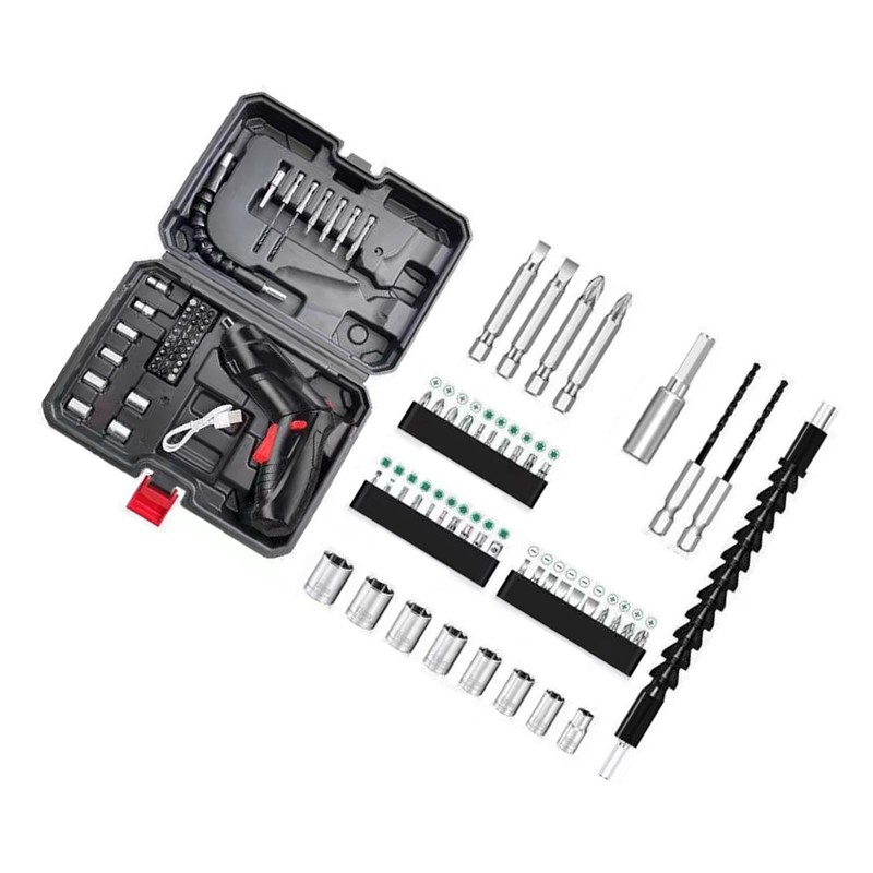 Electric Screwdriver Kit Lightweight Rechargeable Screwdriver with Long and Short