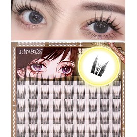 Ainubio Partial False Eyelashes, Large Capacity, Natural Point Fit Eyelash Extensions, False Eyelash Bundles, For Actresses, Beginners, Eyelashes (SweetCat)
