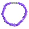 BlueRica Puka Chip Shell Anklet (Solid Color) 10" (Purple)