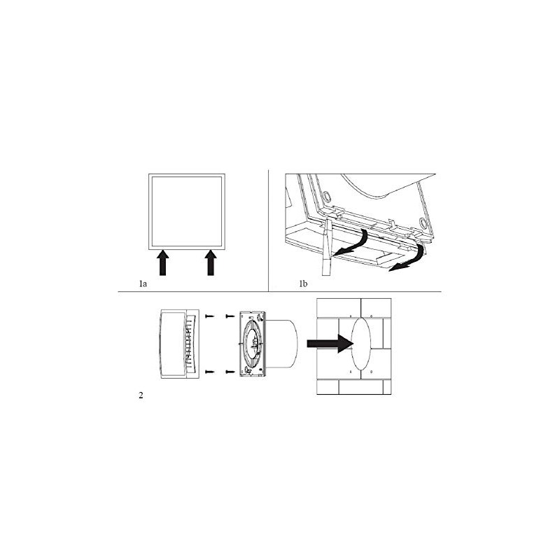 EUROPLAST Diameter 125mm Light Switch Activation Bathroom Extractor Fan with