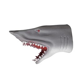 WARM FUZZY Toys (1) Shark Hand Puppets Realistic Latex Soft Animal Head Toys Set, Hand Puppet Toys Gift for Kids, Party Show Imaginative Play (Great White Shark)