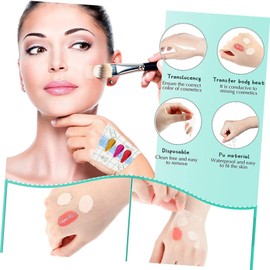 Healeved 100Pcs Disposable Makeup Mixing PU Film Color Mixing Plates for Foundation Lipstick Nail Art Single Use Cosmetic Mixing Trays