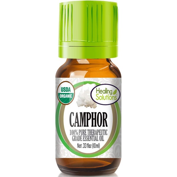 Healing Solutions Organic 10ml Oils - Camphor Essential Oil - 0.33 Fluid Ounces