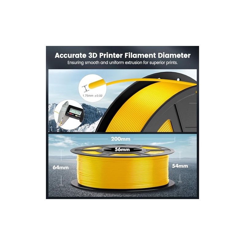 SUNLU 3D Printer Filament - 1.75mm PLA, Light Gold, 1kg