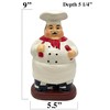 ACK Fat Chef Hand Painted Ceramic Utensil Jar, Utensil Holder,