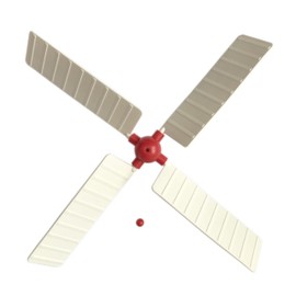 Replacement Sails for Garden Windmill. Ref: LARGE with RED centre. Genuine Windmill-Blades/Fling Promotions. Only replace your sails with same colour centre either RED or WHITE - see other listings.