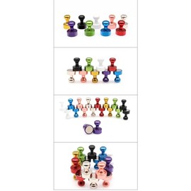 9Pcs Colourful Super Magnetic Neodymium Magnet Push Pin Magnet Refrigerator Kitchen Whiteboard Durable Magnetic Snap Button Home Magnets