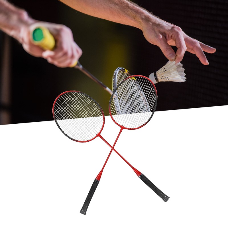LEIJIAER Badminton Racket Offensive Iron Alloy Lightweight Comfortable Grip Sports