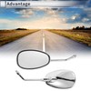 X AUTOHAUX 1 Set Universal Motorcycle Rear View Mirrors Adjustable