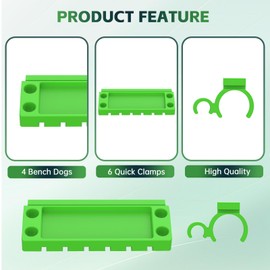Clamp Holder, Bench Dog Holder,Hose Holder- Utility Storage Rack- Compatible with Festool MFT/3 Table