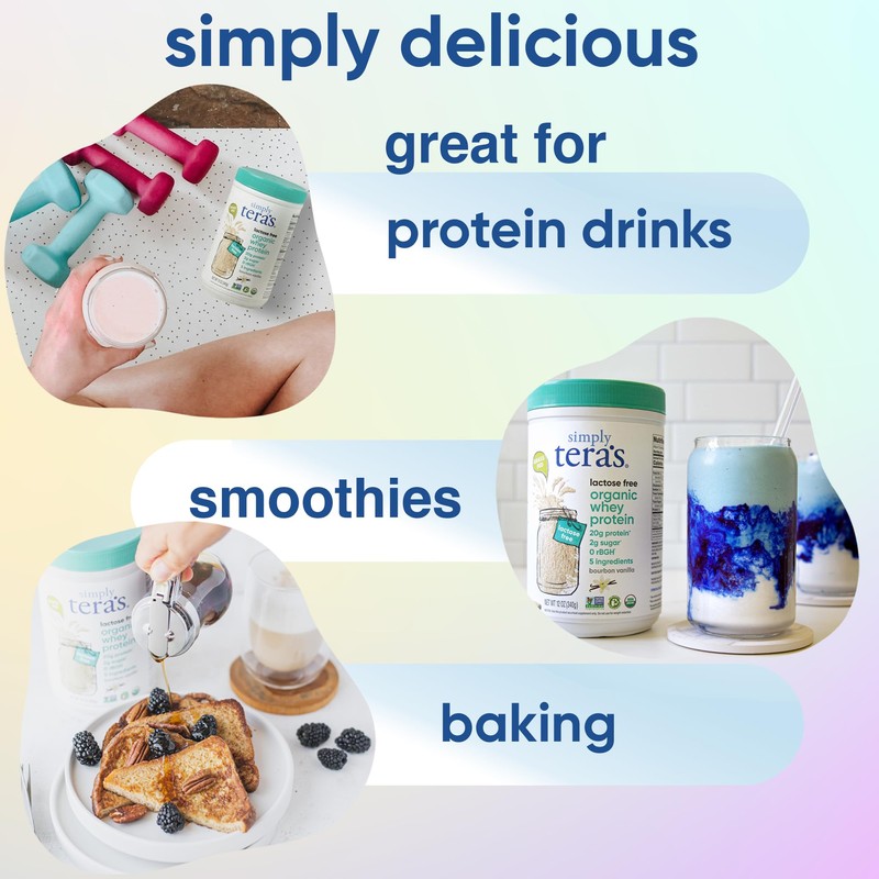 Simply tera's Lactose Free Organic Whey Protein Powder - Lactose