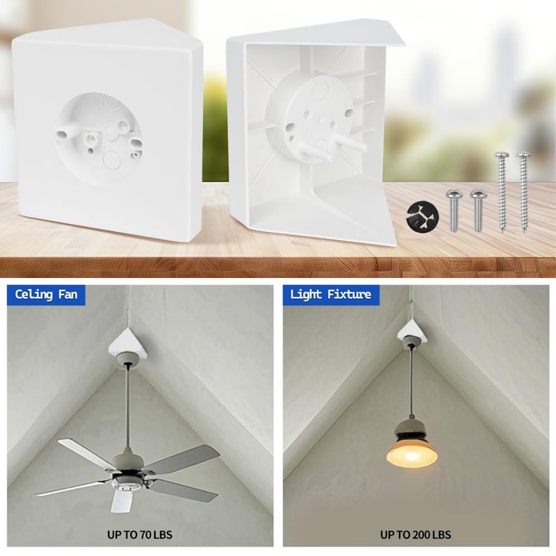 Ceiling Fan Mounting Bracket Kit,Ceiling Fan Angle Mount Box Fits