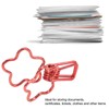 100pcs Binder Clips Flower Shape Hollow Long Tail Cartoon Metal