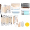 51pc Pottery Clay Sculpting Tools, Pottery Carving Tool Complete Universal