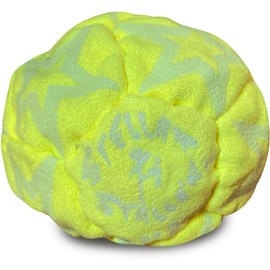 DIRTBAG Stellar Staller Glow in The Dark 12-Panel Footbag, Hand-Stitched, Synthetic Suede - Fluorescent Yellow