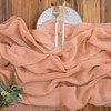 Aoksunova Muslin Wedding Table Runner, Apricot, Decorative Cheesecloth Fabric, 80