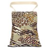 ANKVRP Hanging Car Trash Can - Brown Leopard, Luxury Back