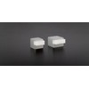Quadratischer Türstopper, selbstklebend, Edelstahl,,25x25x25mm,Weiß