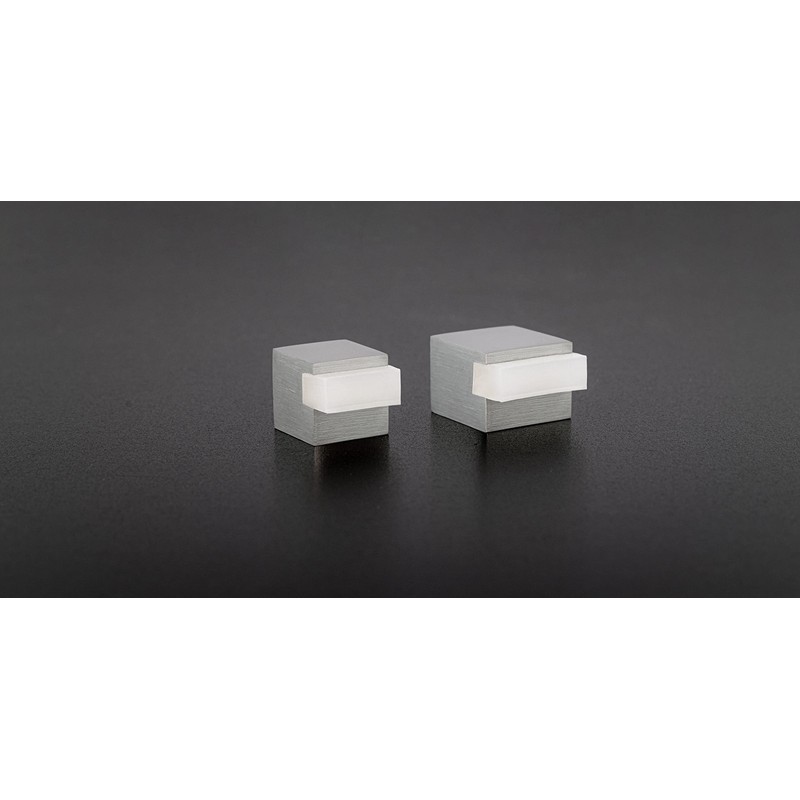 Quadratischer Türstopper, selbstklebend, Edelstahl,,25x25x25mm,Weiß