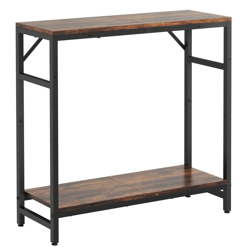 Livofloral Narrow Console Table, 29.5" Entryway Table with 2 Support