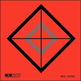 EZ2C Mini Targets Self-Adhesive 3.5" x 3.5" Style 18 (25 Pack)