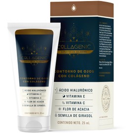 Collagenic | Reparadora Contorno de Ojos Antiarrugas, Bolsas y Ojeras 4 en 1 | Vitamina C, E, Colágeno Hidrolizado y Ácido Hialurónico | Mirada Iluminada y Descansada | Día y Noche | 30ml