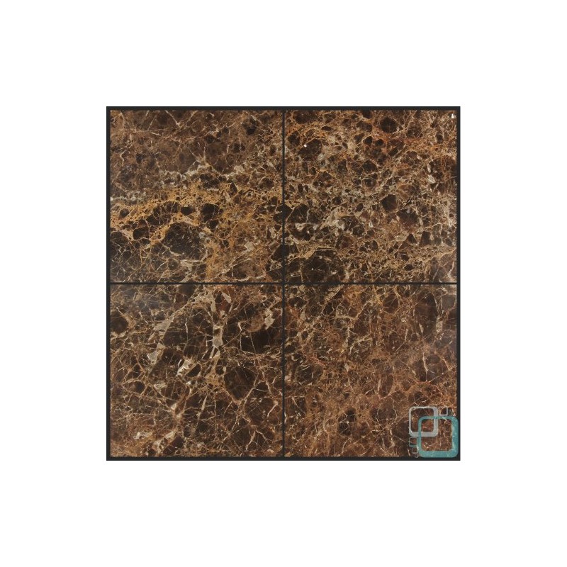 Dark Emperador 6x6 Polished Marble Tile