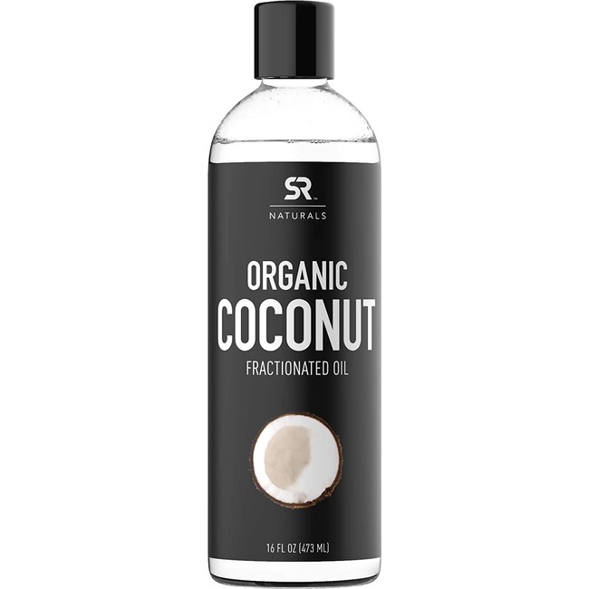 Organic Liquid Coconut Oil for Skin, Massage & Aromatherapy ~ 100% Organic Certified & Non-GMO Verified Fractionated Coconut Oil (16oz Bottle with Pump)