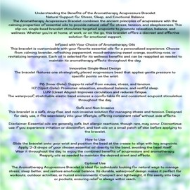 AcuBalance Scented Acupressure Bracelet – Stress, Sleep, & Balance Support with Aromatherapy & Snap Technique (Medium 7, Peppermint)