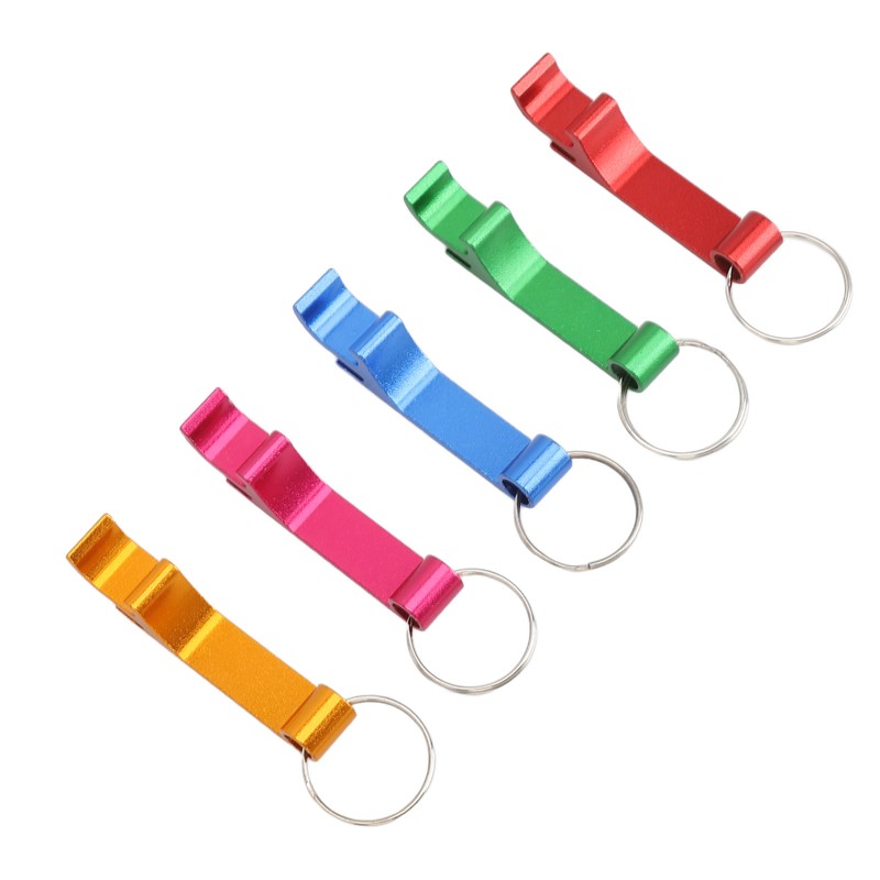 100pcs Bottle Opener Keychain Colorful Aluminum Alloy Can Opener Key