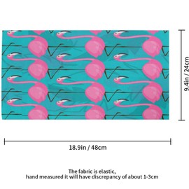 visesunny Seamless Bandana Neck Gaiter Pink Flamingo Blue Pattern Headband Headwear Sports Tube UV Scarf for Workout Yoga Running Hiking Riding