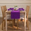 Encasa Homes table runner for 6 seater table, purple, large,