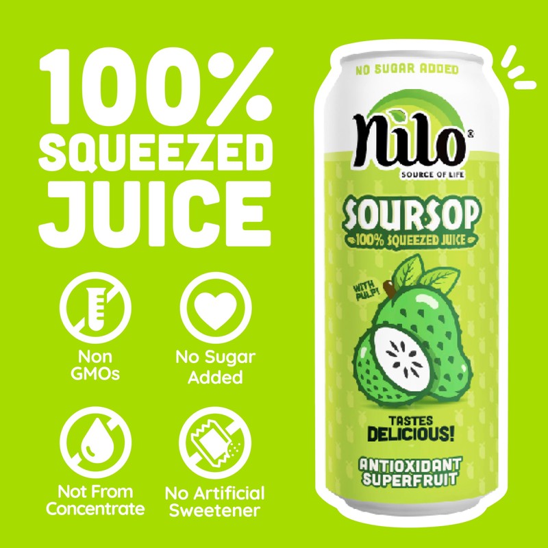 NILO Soursop Juice | 100% Real Guanabana Soursop Graviola |