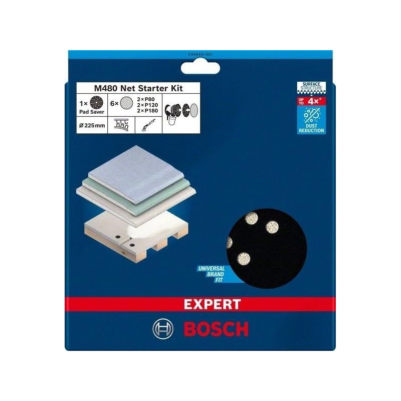 Bosch Accessories 2608901667 Sanding Net for Drywall Sanders Grit 80,