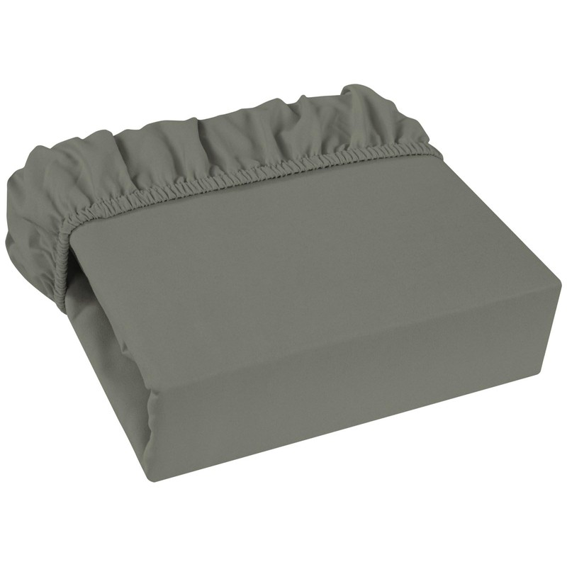 Soroor Bedding & Linen, Microfiber Double Fitted Sheet, Grey Deep