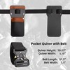 Archery Leather Pocket Arrow Quiver, Portable 8 to10 Arrows Holder